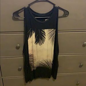 Oversized screen print muscle shirt